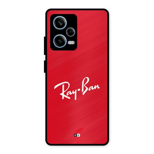 Luxury Red Metal Back Case for Redmi Note 12 Pro