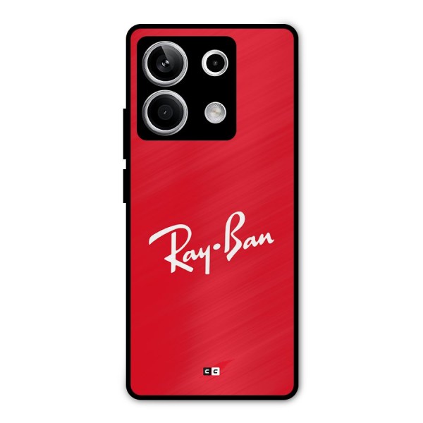 Luxury Red Metal Back Case for Redmi Note 13 5G