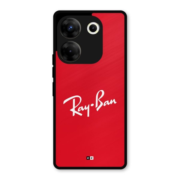 Luxury Red Metal Back Case for Tecno Camon 20 Pro