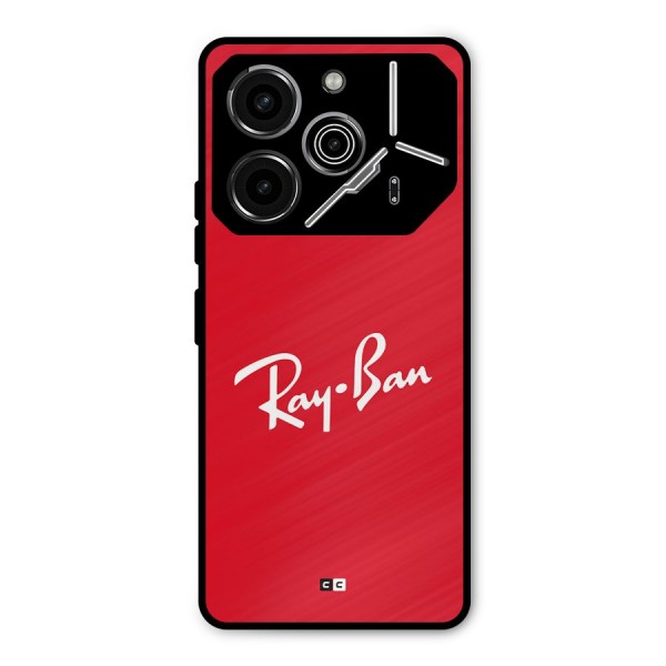 Luxury Red Metal Back Case for Tecno Pova 6 Pro