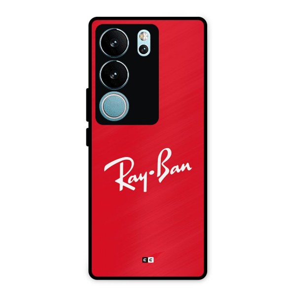 Luxury Red Metal Back Case for Vivo V29 Pro