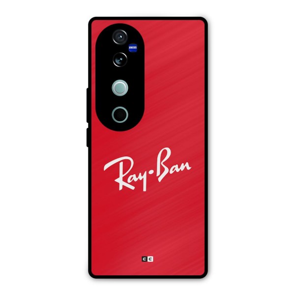 Luxury Red Metal Back Case for Vivo V40 Pro