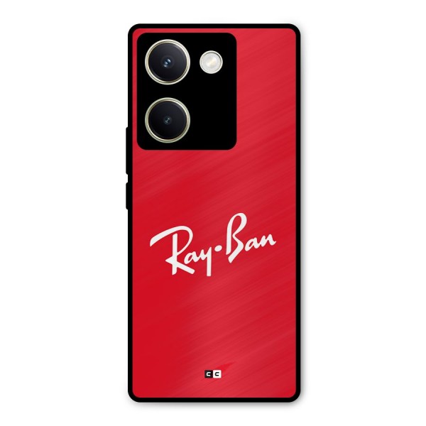 Luxury Red Metal Back Case for Vivo Y200 Pro