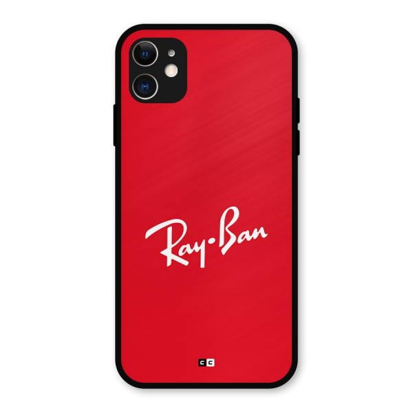 Luxury Red Metal Back Case for iPhone 11