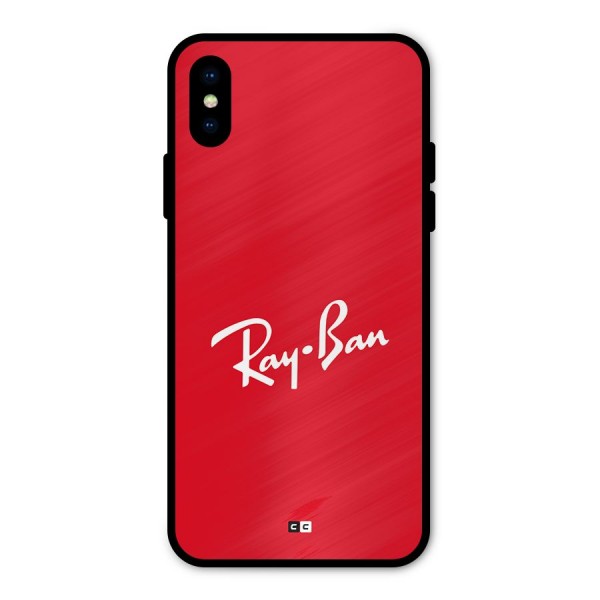 Luxury Red Metal Back Case for iPhone X