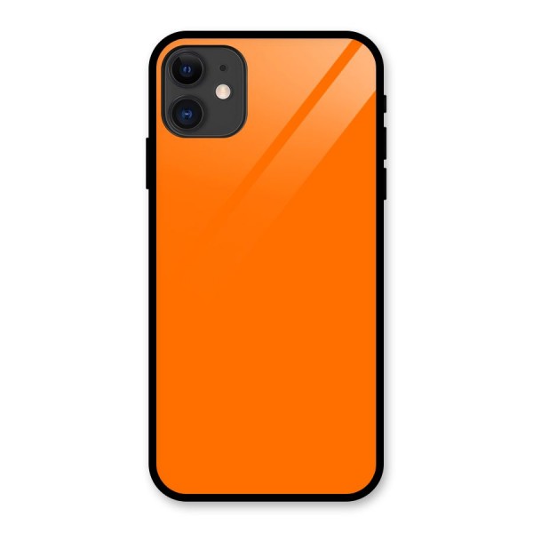 Mac Orange Glass Back Case for iPhone 11