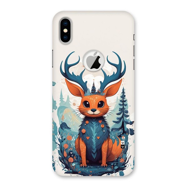 Magestic Animal Back Case for iPhone XS Logo Cut