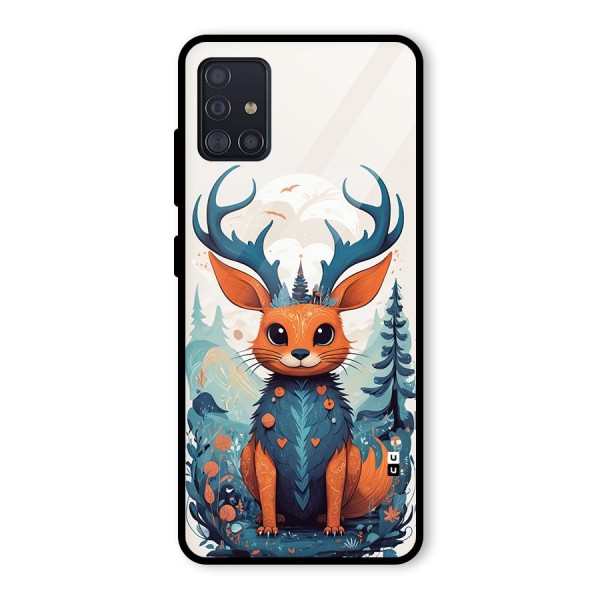 Magestic Animal Glass Back Case for Galaxy A51