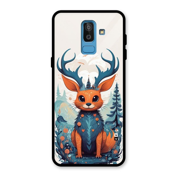 Magestic Animal Glass Back Case for Galaxy J8