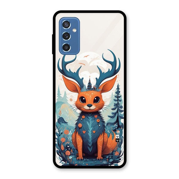 Magestic Animal Glass Back Case for Galaxy M52 5G