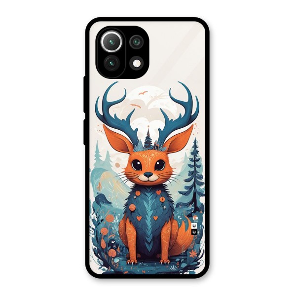 Magestic Animal Glass Back Case for Mi 11 Lite