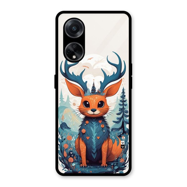 Magestic Animal Glass Back Case for Oppo F23