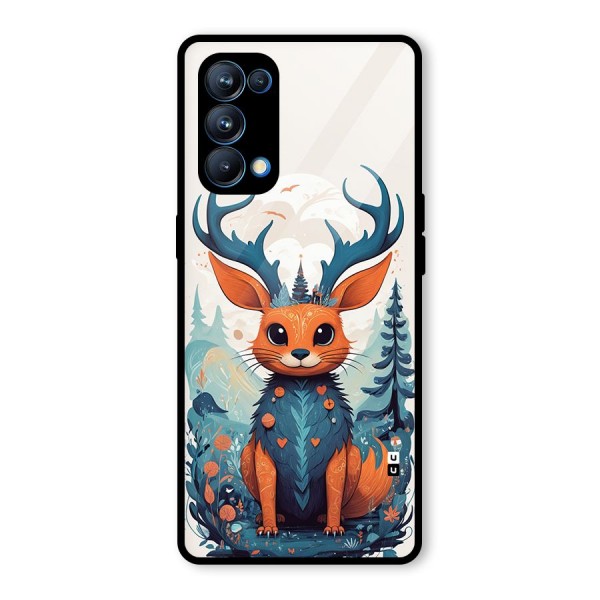 Magestic Animal Glass Back Case for Oppo Reno5 Pro 5G