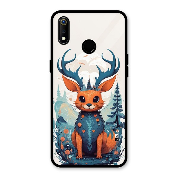 Magestic Animal Glass Back Case for Realme 3i