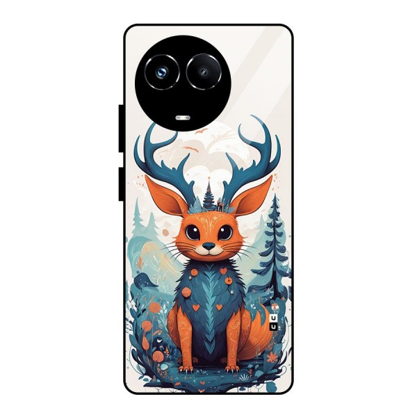 Magestic Animal Glass Back Case for Realme Narzo 60X