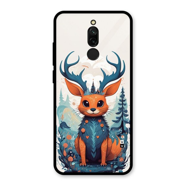 Magestic Animal Glass Back Case for Redmi 8