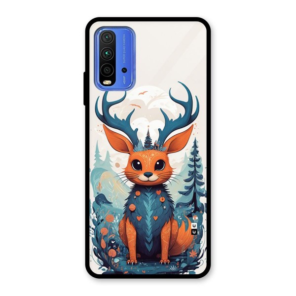 Magestic Animal Glass Back Case for Redmi 9 Power