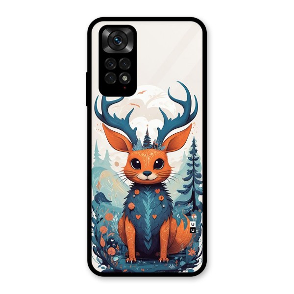 Magestic Animal Glass Back Case for Redmi Note 11S