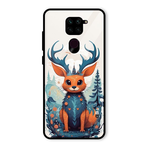 Magestic Animal Glass Back Case for Redmi Note 9