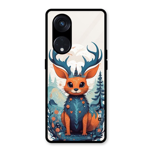 Magestic Animal Glass Back Case for Reno8 T 5G