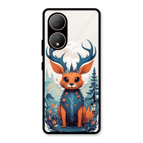 Magestic Animal Glass Back Case for Vivo T2