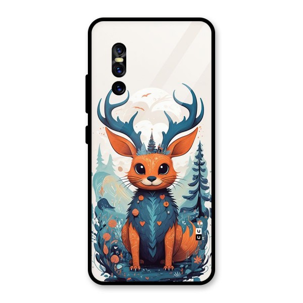 Magestic Animal Glass Back Case for Vivo V15 Pro