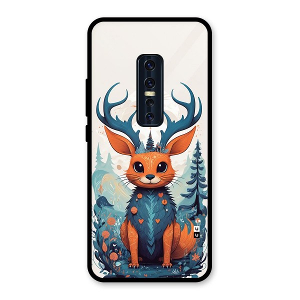 Magestic Animal Glass Back Case for Vivo V17 Pro