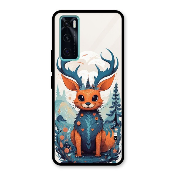 Magestic Animal Glass Back Case for Vivo V20 SE