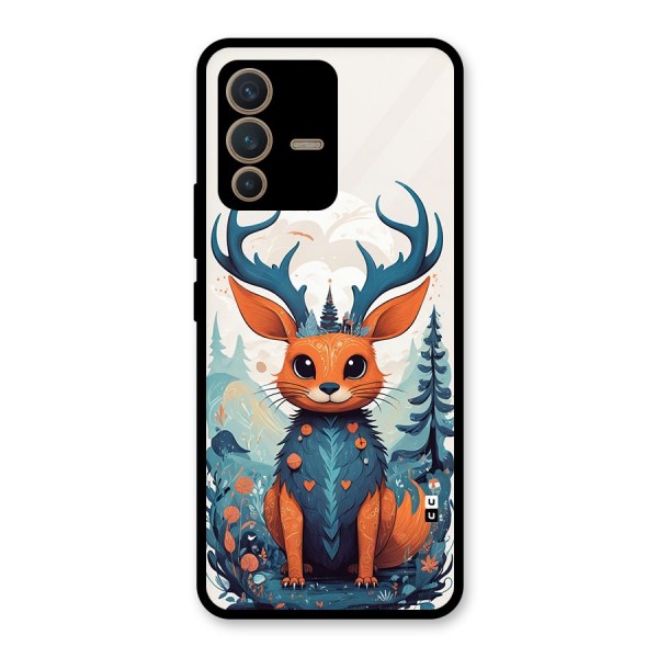 Magestic Animal Glass Back Case for Vivo V23 5G