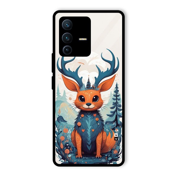 Magestic Animal Glass Back Case for Vivo V23 Pro