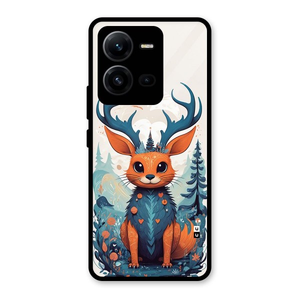 Magestic Animal Glass Back Case for Vivo V25