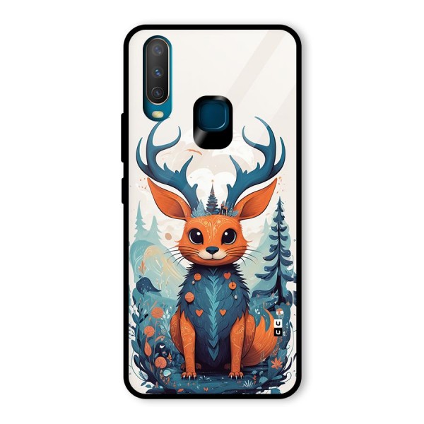 Magestic Animal Glass Back Case for Vivo Y12