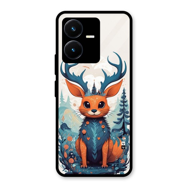 Magestic Animal Glass Back Case for Vivo Y22