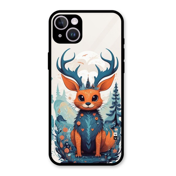 Magestic Animal Glass Back Case for iPhone 14 Plus