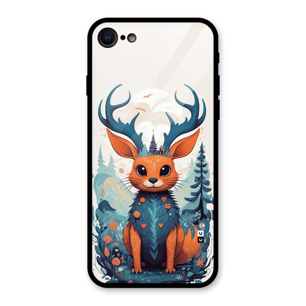 Magestic Animal Glass Back Case for iPhone 8