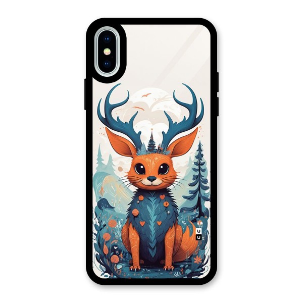 Magestic Animal Glass Back Case for iPhone X