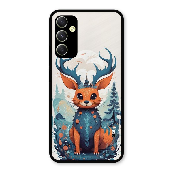 Magestic Animal Metal Back Case for Galaxy A34