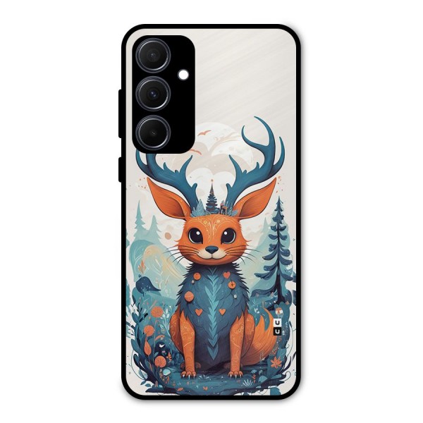 Magestic Animal Metal Back Case for Galaxy A35