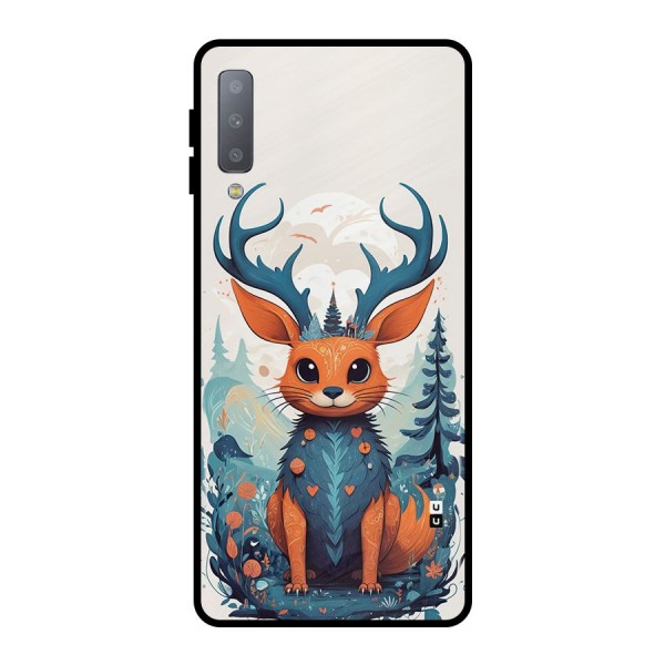 Magestic Animal Metal Back Case for Galaxy A7 (2018)