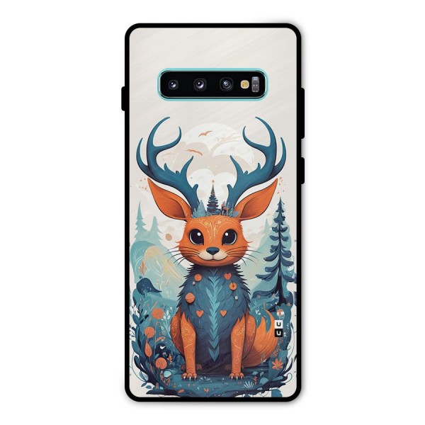 Magestic Animal Metal Back Case for Galaxy S10 Plus