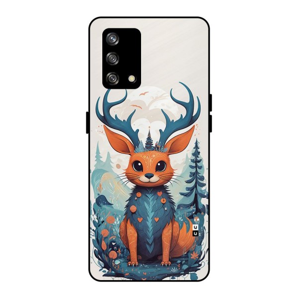 Magestic Animal Metal Back Case for Oppo F19s