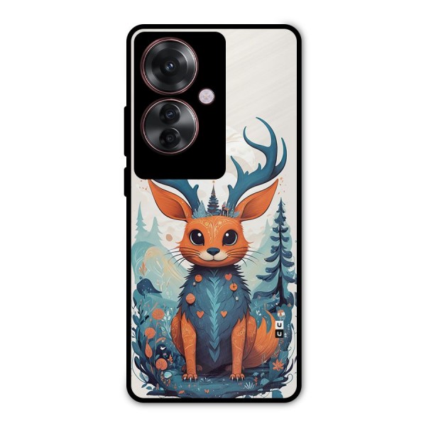 Magestic Animal Metal Back Case for Oppo F25 Pro