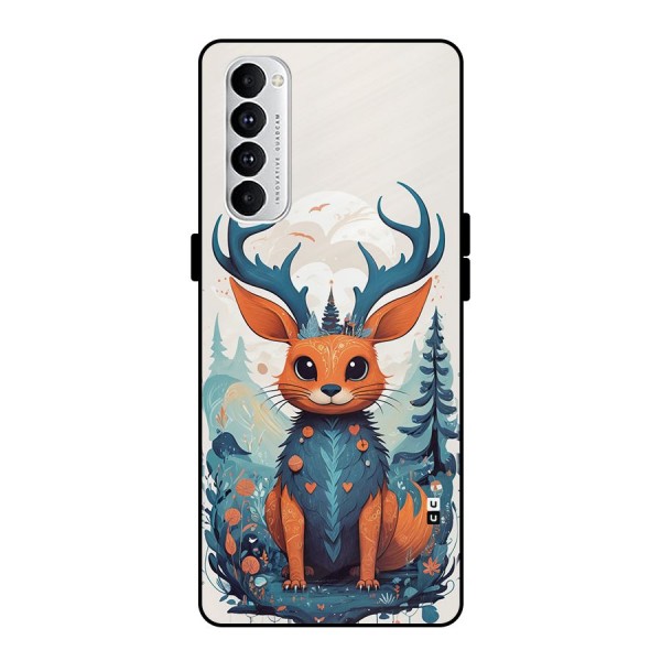 Magestic Animal Metal Back Case for Oppo Reno4 Pro