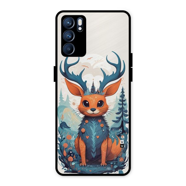 Magestic Animal Metal Back Case for Oppo Reno6 5G