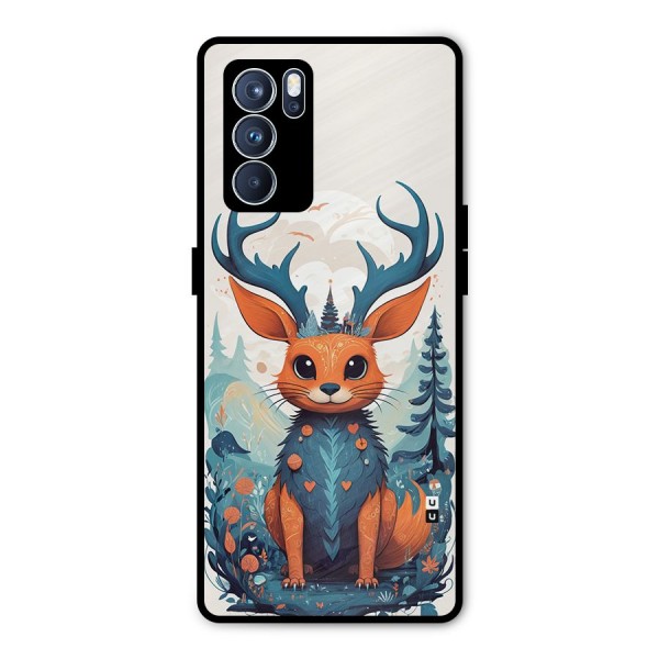 Magestic Animal Metal Back Case for Oppo Reno6 Pro 5G