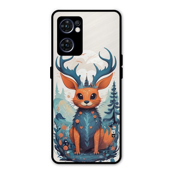 Magestic Animal Metal Back Case for Oppo Reno7 5G