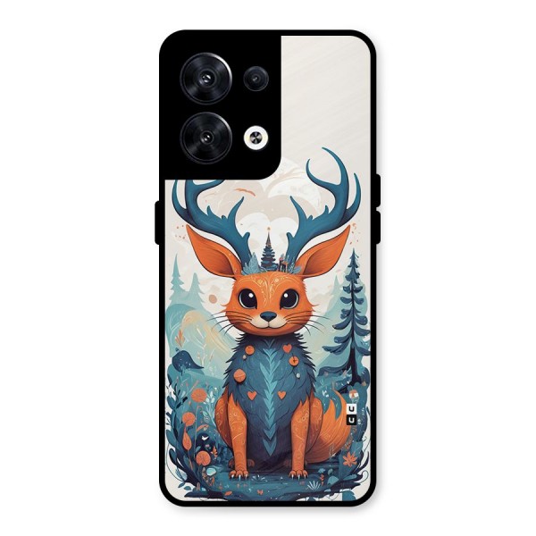 Magestic Animal Metal Back Case for Oppo Reno8 5G