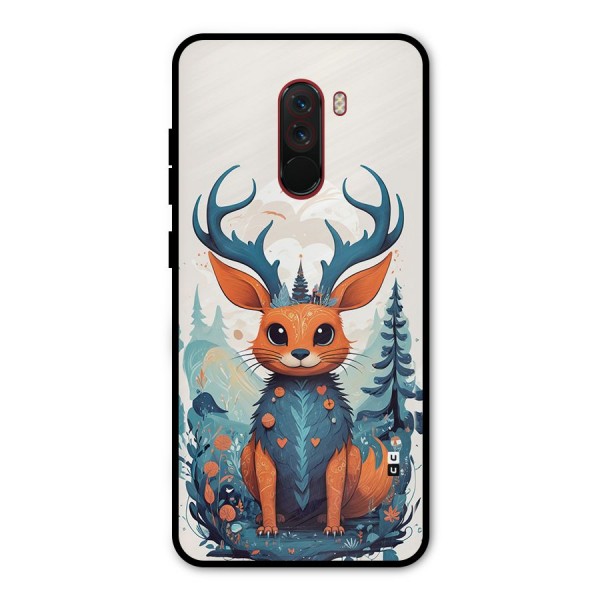 Magestic Animal Metal Back Case for Poco F1