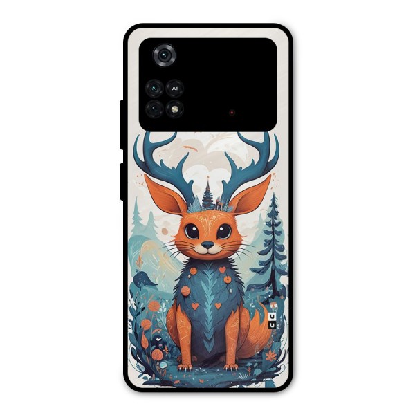 Magestic Animal Metal Back Case for Poco M4 Pro 4G