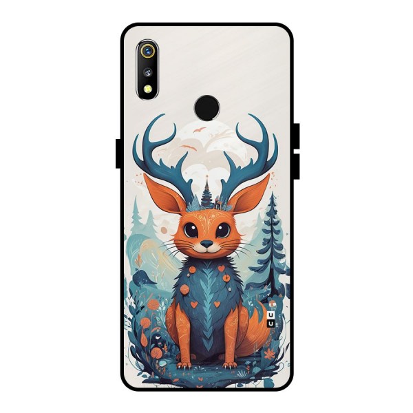 Magestic Animal Metal Back Case for Realme 3